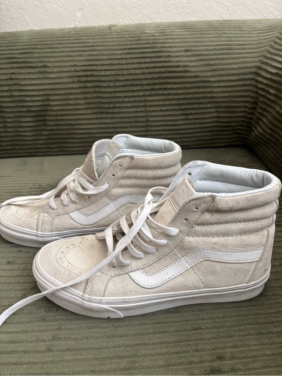 Vans Shoes - Vans High-Top Sneakers in Off-White and Cream